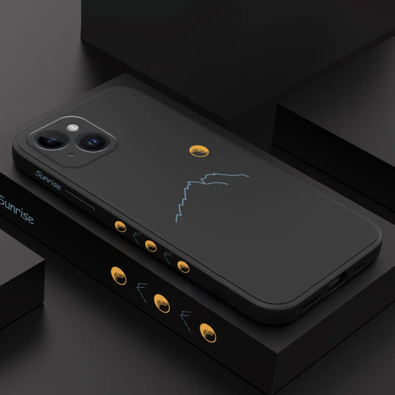 

Line Mountain Phone Case For iPhone 14 13 12 11 Pro Max Mini X XR XS SE2020 8 7 Plus 6 6S Plus Cover