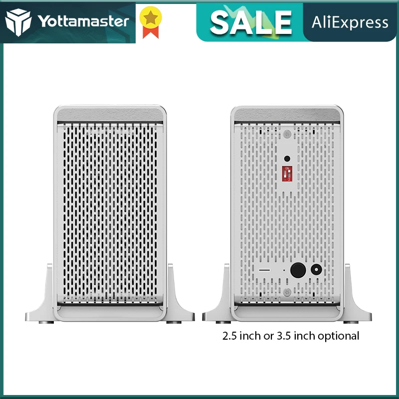 

Внешний жесткий диск Yottamaster, HDD/SSD чехол SATA3.1/3,2 Gen2 10 Гбит/с Max UASP 8 ТБ Max Type-C