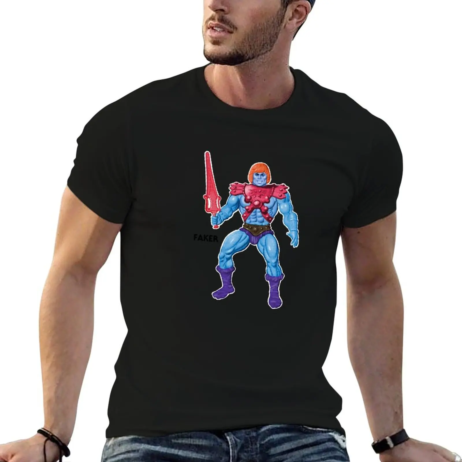 Винтажная футболка Masters of the Universe в стиле игрушечной карты Art-FAKER с рисунком