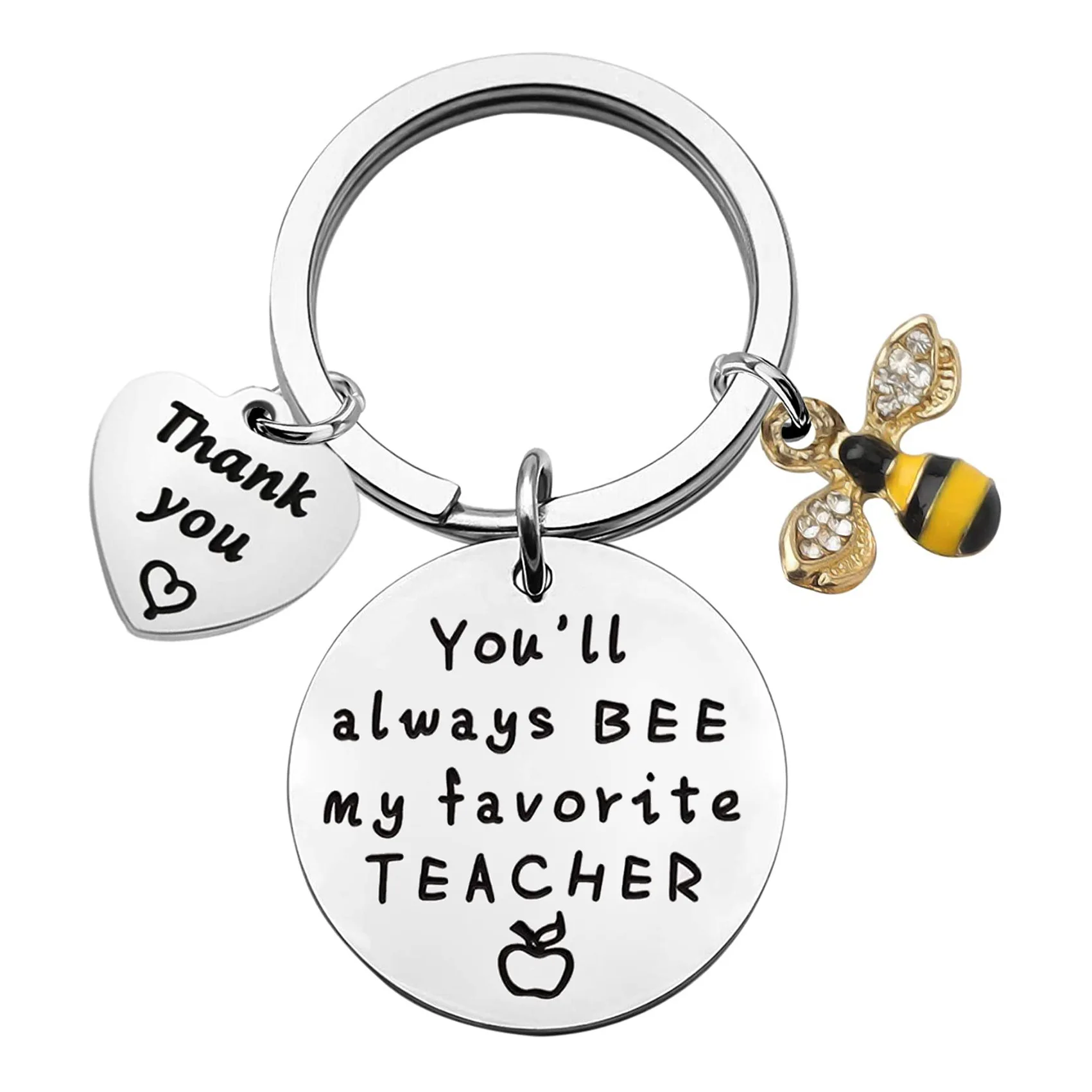 

You Are Always Bee My Favorite Teachers' Day Gift To Thanksgiving Stainless Steel Keychain Accessories Pendant
