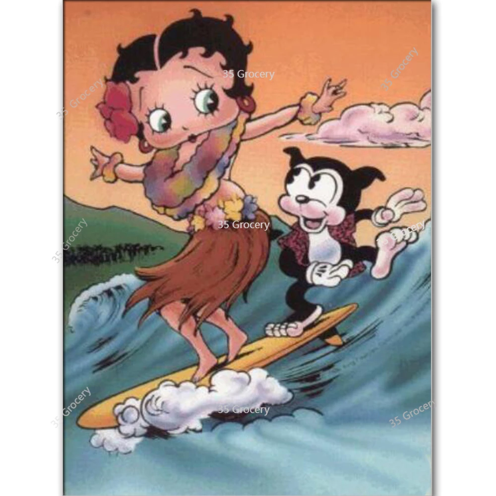 Аниме Декор Бетти боп кукла иллюстрация Бар Кафе винтажный для дома эстетический