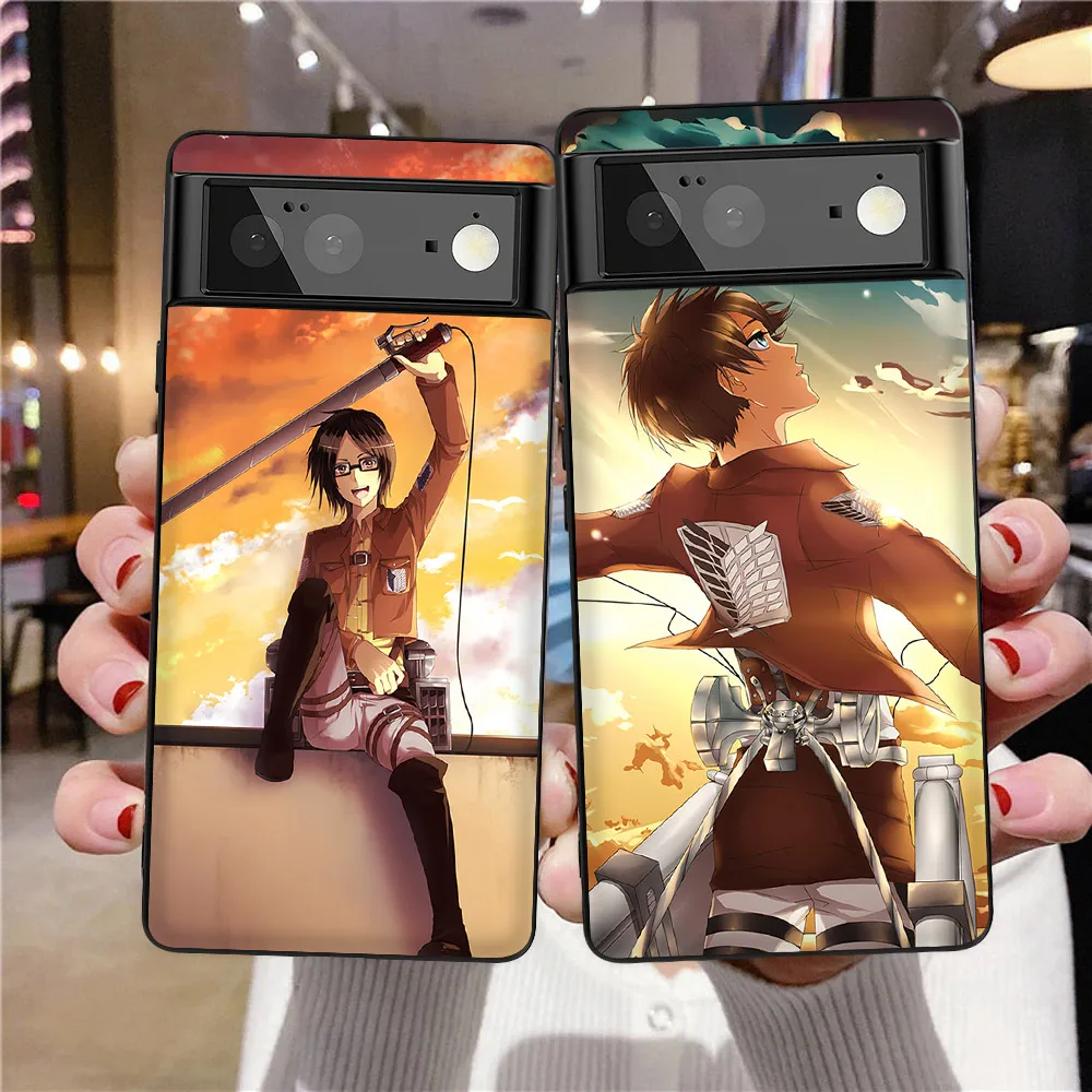 

Manga Style Phone Case For Google Pixel 6 6Pro 6a 2 3 3a 4 4a 5 5a 5G XL Soft TPU Fundas Cartoon Covers