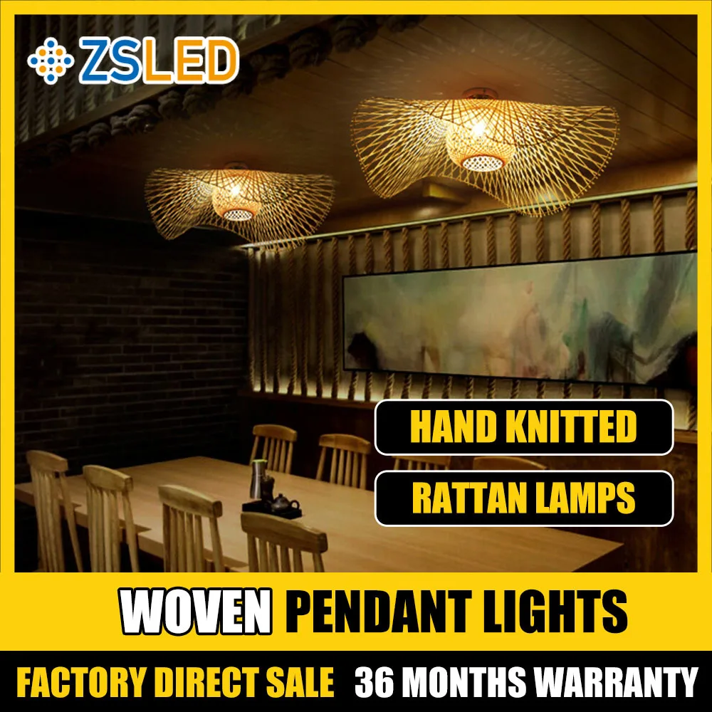 

Bamboo Ceiling Lamps Asia Style Lights Hanging Lighting Lamp For Hotel Project Coffee Shop Living Room