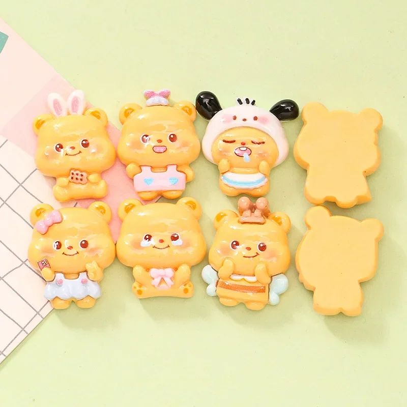 10 шт. мультяшный милый сливочный медведь самодельный кремовый клей для телефона