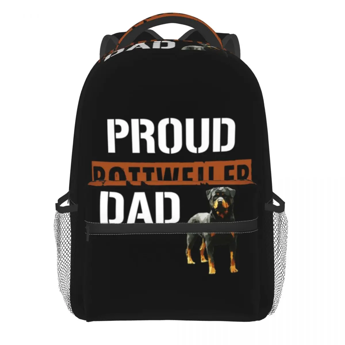 

Proud Rottweiler Dog Father Backpack Animal Teen Polyester Travel Backpacks Print Funny High School Bags Rucksack