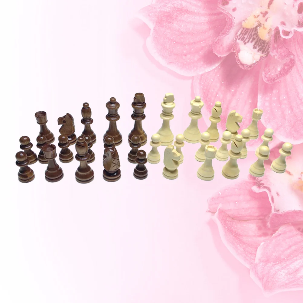

Chess Piece Pieces Wooden Set Woodking Classical Board Game Medieval Weight Tournament International European Entertainment