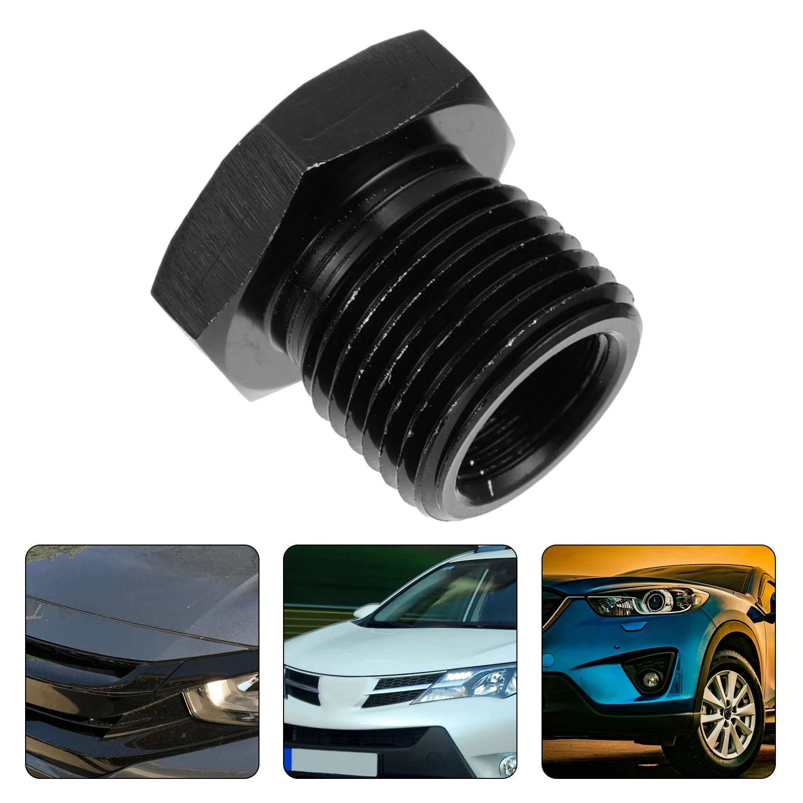 

2pcs Fuel Fitting Adapter Aluminum Alloy Practical Useful Male Seal Nut for Car