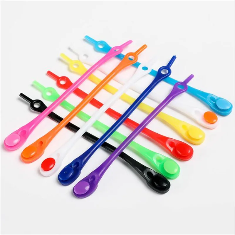 12pcs Silicone Shoelaces Round Elastic Shoe Laces Safty No Tie Shoelace For Men Women children All Sneakers Fit Strap Shoe Laces