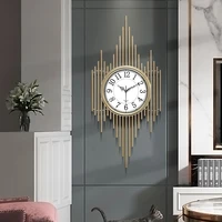 luxury silent wall clock mechanism metal living room giant personality wall clock design relogio parede home decorative zp50bg