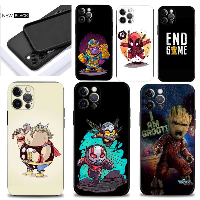Чехол для Apple iPhone 11 12 13 Pro Max 11Pro 12Pro чехол XS XR X 7 8 Plus Marvel Chibi Hero |