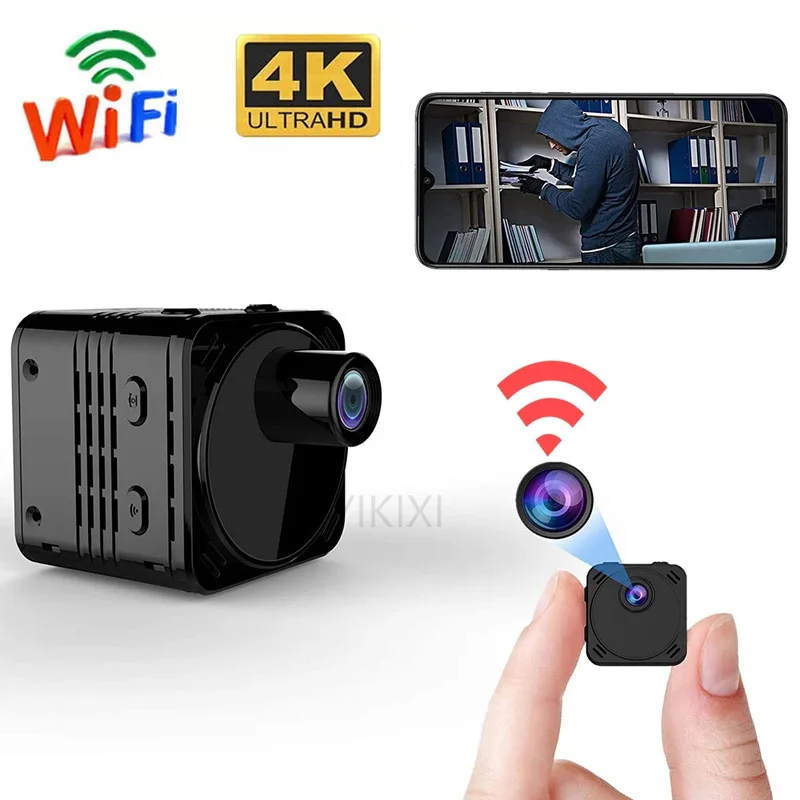 

HD 4K ip Cam Smart WiFi P2P/AP Surveillance Camcorder Night Vision Motion Detection Micra Cam Audio recorder Suport tf card