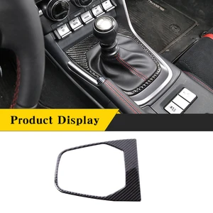 For New Subaru BRZ 2022 Center Control Gear Panel Trim Cover Protective Frame Sticker Soft Carbon Fiber Car Interior Accessories