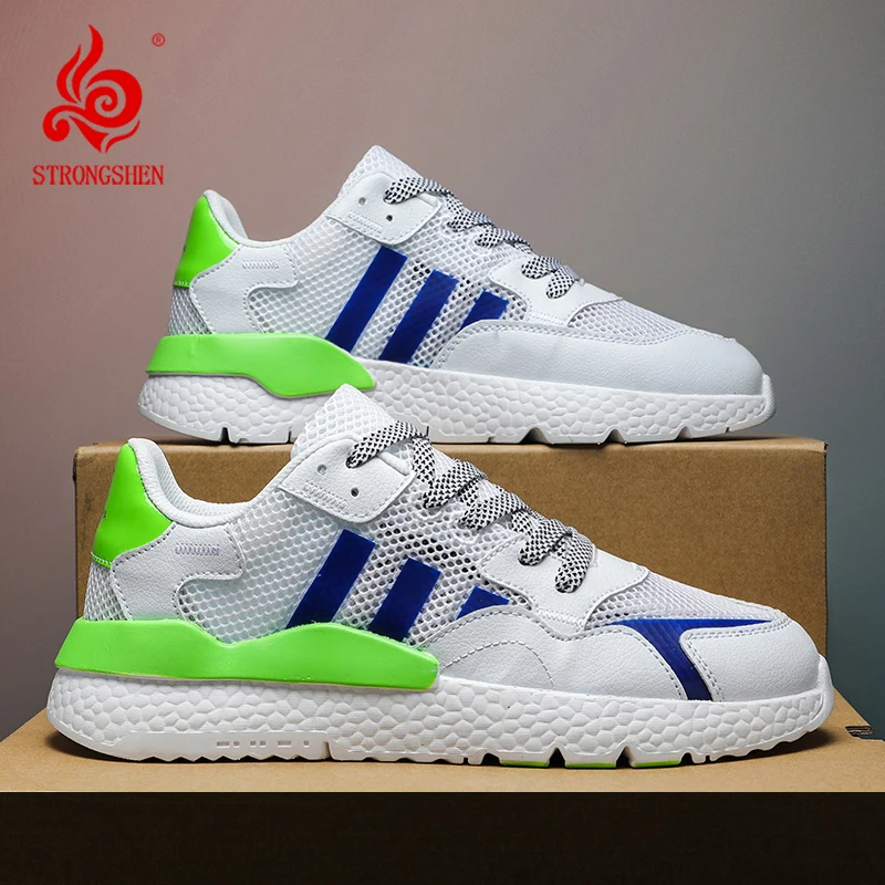 Мужские кроссовки STRONGSHEN, сетчатые дышащие легкие Нескользящие классические кроссовки для занятий спортом на открытом воздухе, повседневные кроссовки для бега и тенниса