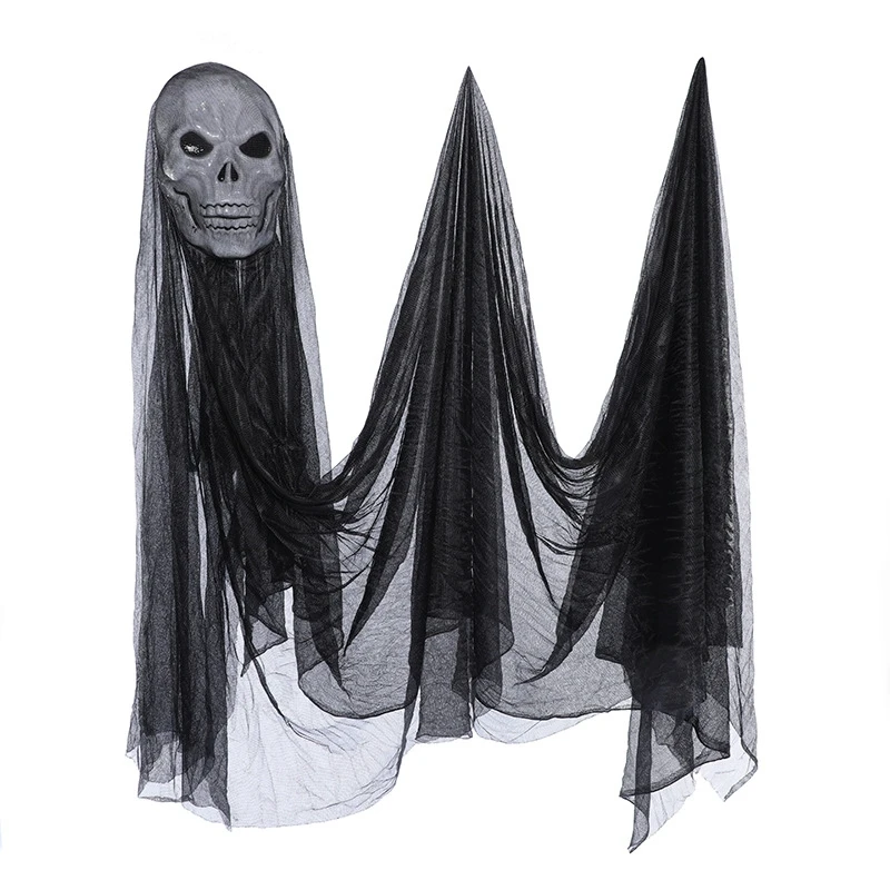 

1 PCS Halloween Hanging Skeleton Ghost Decorations For Outdoor Indoor Party Bar Scary Props Black Halloween Decoration