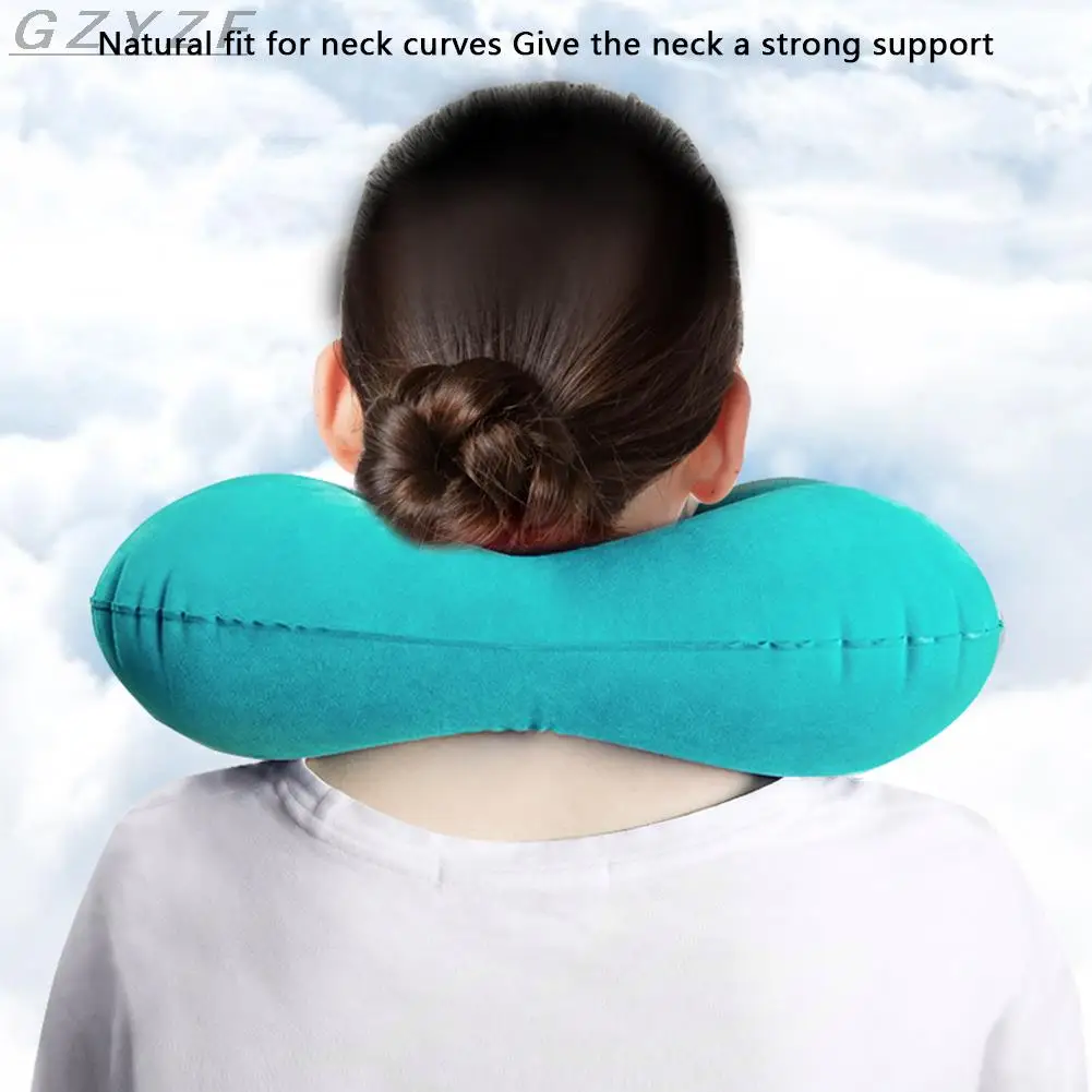 U-образная надувная дорожная подушка для шеи Автомобильная головы путешествий