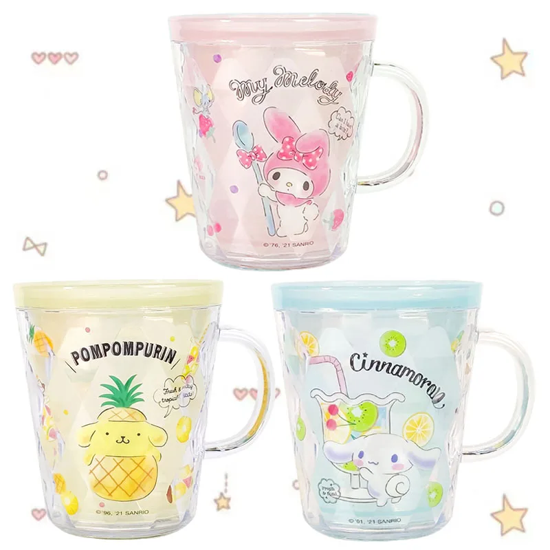 

260 мл аниме Kawaii Cinnamoroll My Melody Purin Dog двухслойная зубная щетка для полоскания рта чашка мультяшная Милая чашка для питья подарок для девочек