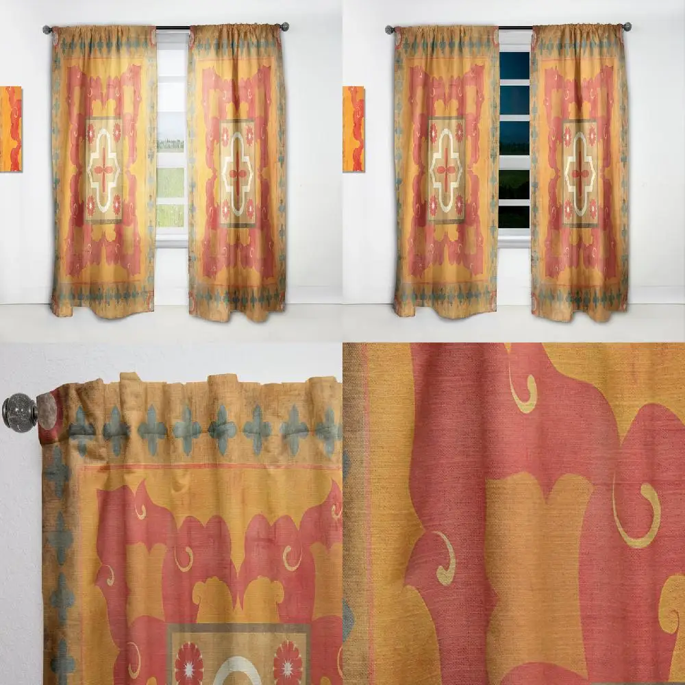 

Moroccan Tiles Collage III' Bohemian & Eclectic Curtain Panel