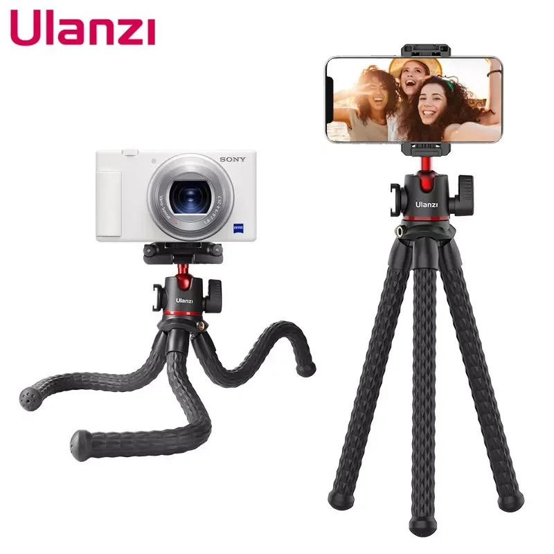 

Ulanzi MT-33 Octopus Flexible Tripod DSLR SLR Camera Smartphone Vlog Tripod with Adjustable Ballhead Cold Shoe for LED Light Mic