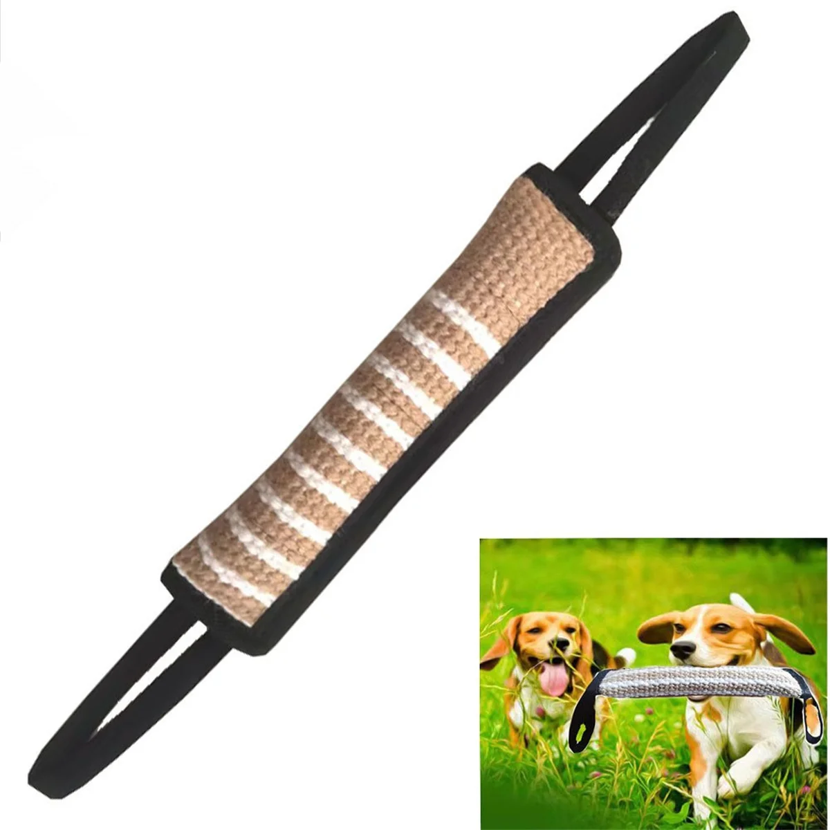 

Durable Dog Training Tug Toy Dog Bite Stick Pillow Puppy Toy with Rope Handles Large Dog Training Interactive Play Chewing Toys
