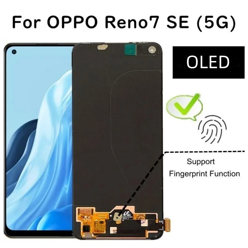 

OLED 6,43 "для OPPO Reno7 SE Reno 7 5G PFCM00 CPH2371 CPH2363 ЖК-дисплей