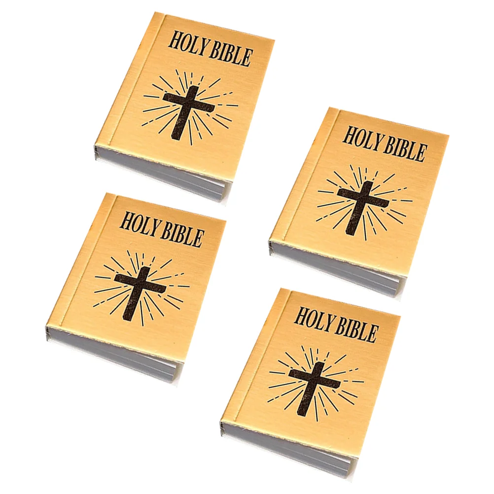 4 шт. мини-библейские книги детский домик Библии миниатюрное украшение