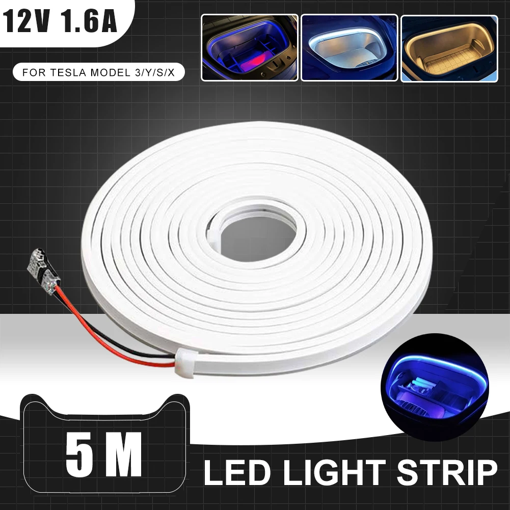 

Luixxuer Frunk Brighten LED Strip Modified Lighting For Tesla Model 3 Y SX AMD Waterproof Flexible Front Trunk Silicone Light 5M