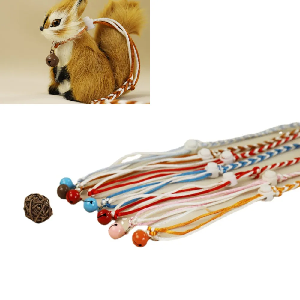 

10pcs 1.4M Hamster Traction Rope Walking Curved Rope Guinea Pig Rabbit Chinchilla Traction Rope Fine Weave with Bells for Travel