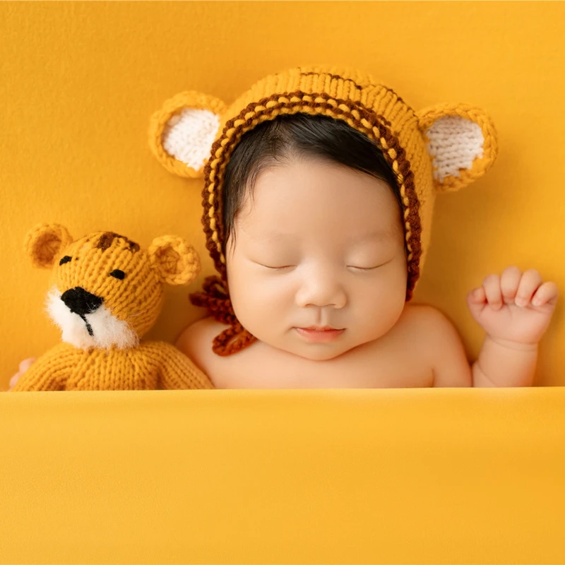 

Реквизит для фотосъемки новорожденных вязаный наряд шапочка «Тигр» кукла для маленьких мальчиков и девочек аксессуары для фотосъемки одежды