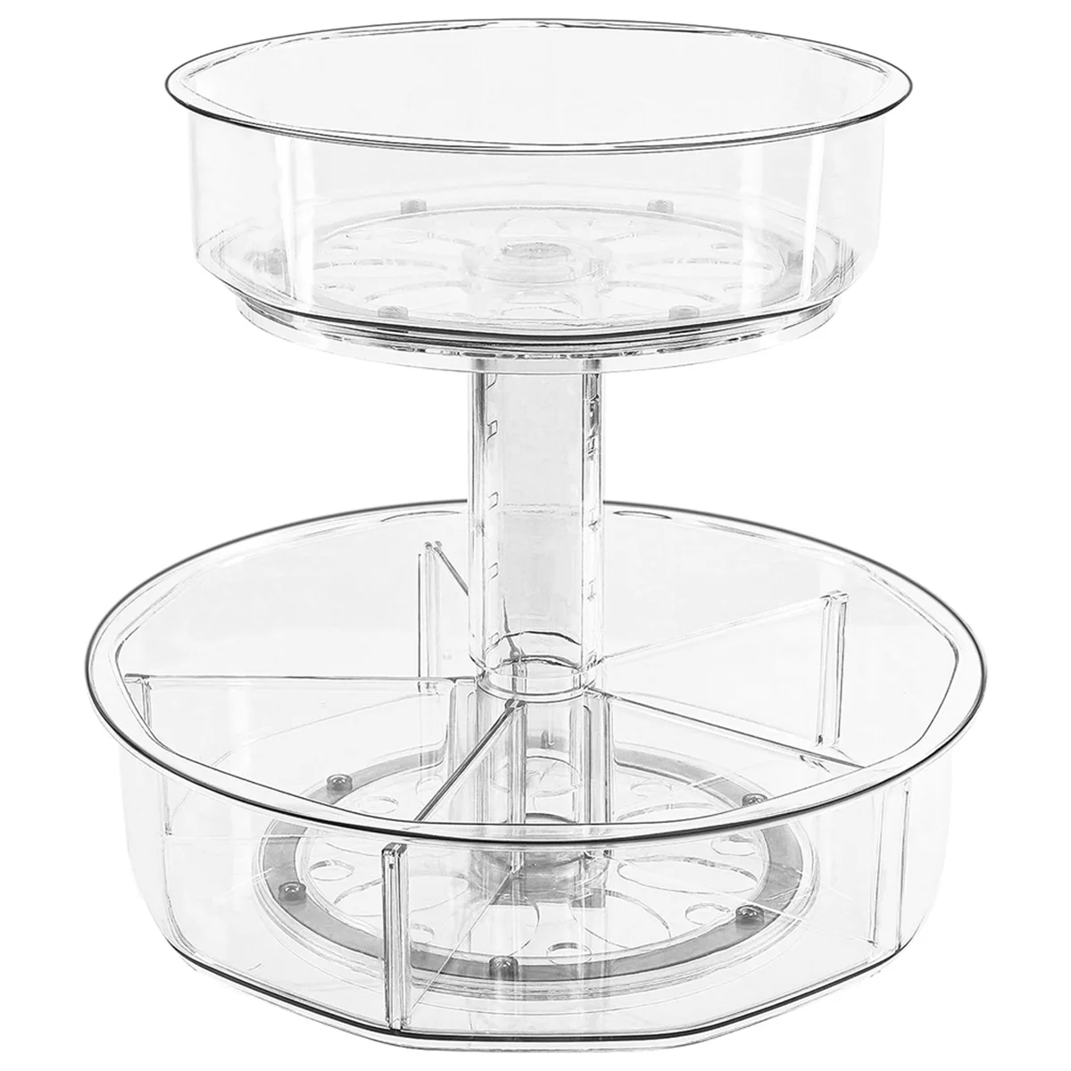

2 Tier Lazy Organizer Turntable Clear Spice Rack Organizer for Cabinet Cabinet Organizer for Pantry Kitchen