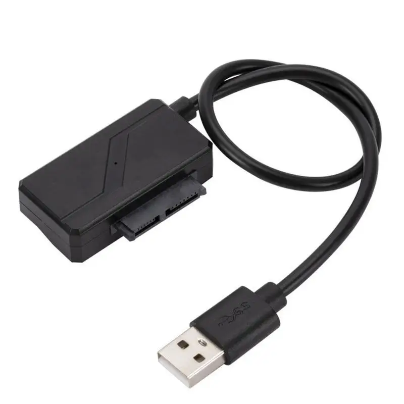 USB 2.0 To Mini Sa-ta II 7+6 13Pin Adapter Converter Data Cable For Laptop C-D/DVD ROM Slimline Drive Converter HDD Caddy