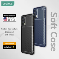 uflaxe original shockproof soft silicone case for realme gt master edition realme gt neo flash carbon fiber back cover casing