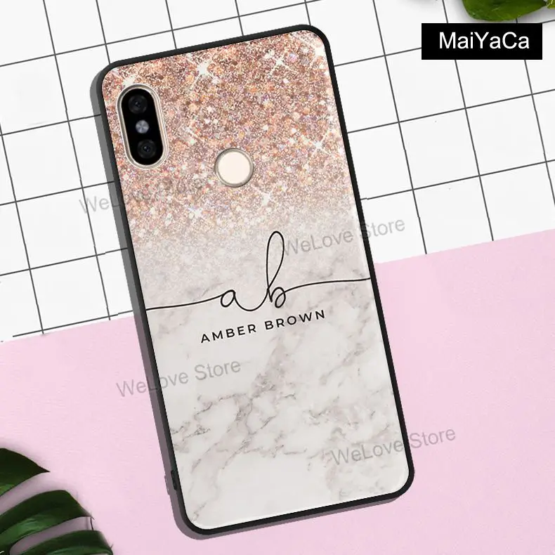 Чехол для POCO X3 F2 Pro mi Note 9 7 8T 9S 9A 9C Mi 10 Lite 9T с персонализированными инициалами