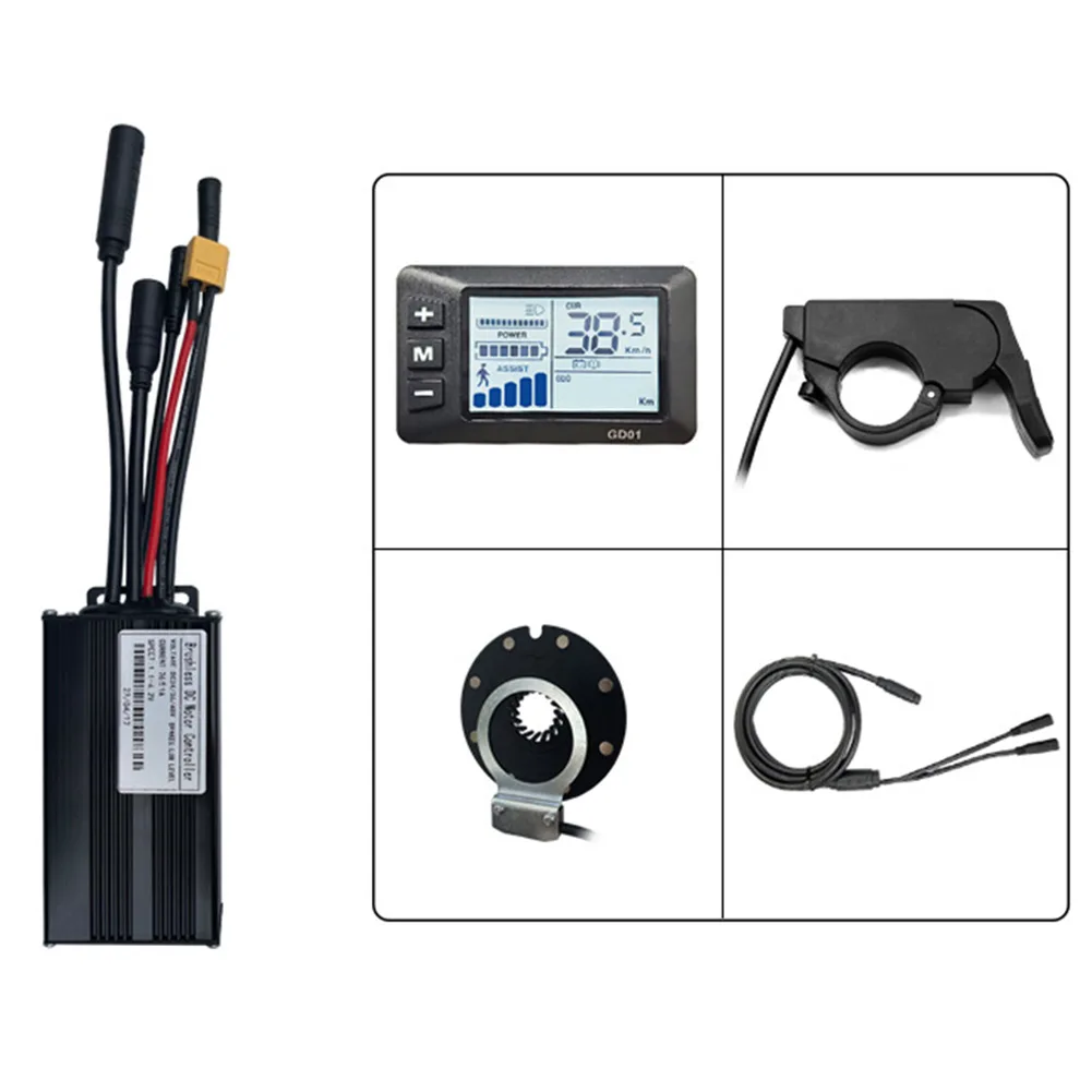 

36V48V 26A 500W750W Sine Wave Controller GD01 Electric Bicycle Mountain Bike Booster Finger Dial Three-mode Waterproof Connector