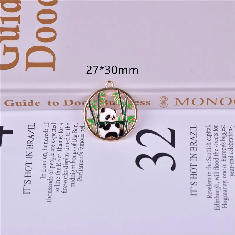 10 звёзд круглая кружевная бамбуковая панда Кот и олень Металлические Серьги