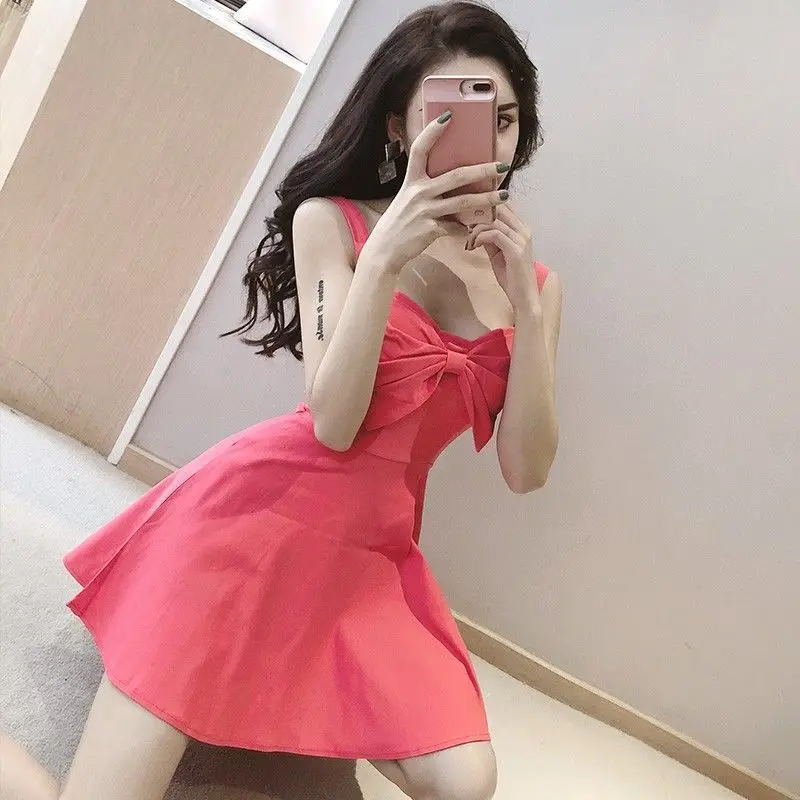 

2022 Summer New Slim Sling Low-cut Short Skirt Dress Women's Woman Dress Dress Women
