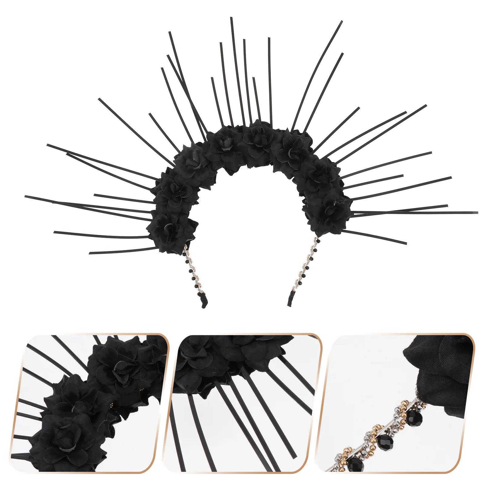 

Zipper Headband Cosplay Hair Decor Women Lolita Headdress Decorations Performance Accessory Prom Photo Prop Delicate