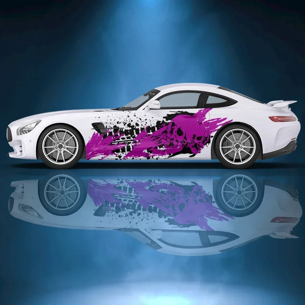 Чернила с черепом боковая наклейка на автомобиль виниловая бумага гоночная