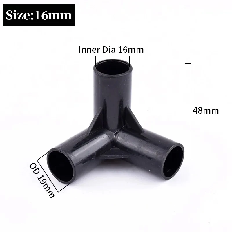 

SgooHan черные ПВХ тройники для садового водопровода 8-19 мм
