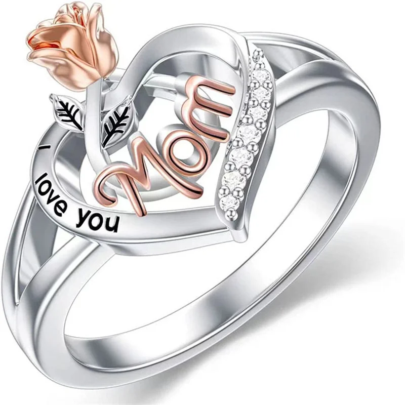 Женское кольцо в форме сердца, с цирконом, серебряного цвета