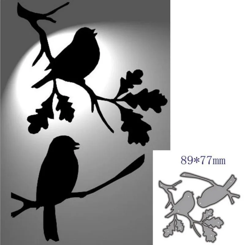 

2Pcs Bird Metal Cut Dies Stencils for Scrapbooking Stamp/Photo Album Decorative Embossing DIY Paper Cards