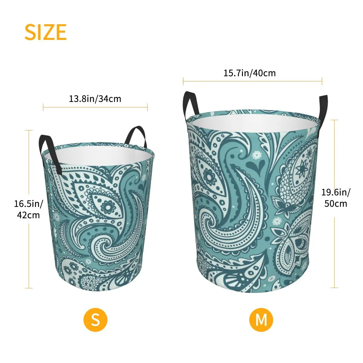 Цветная корзина для белья с цветами мандала складная большая детская