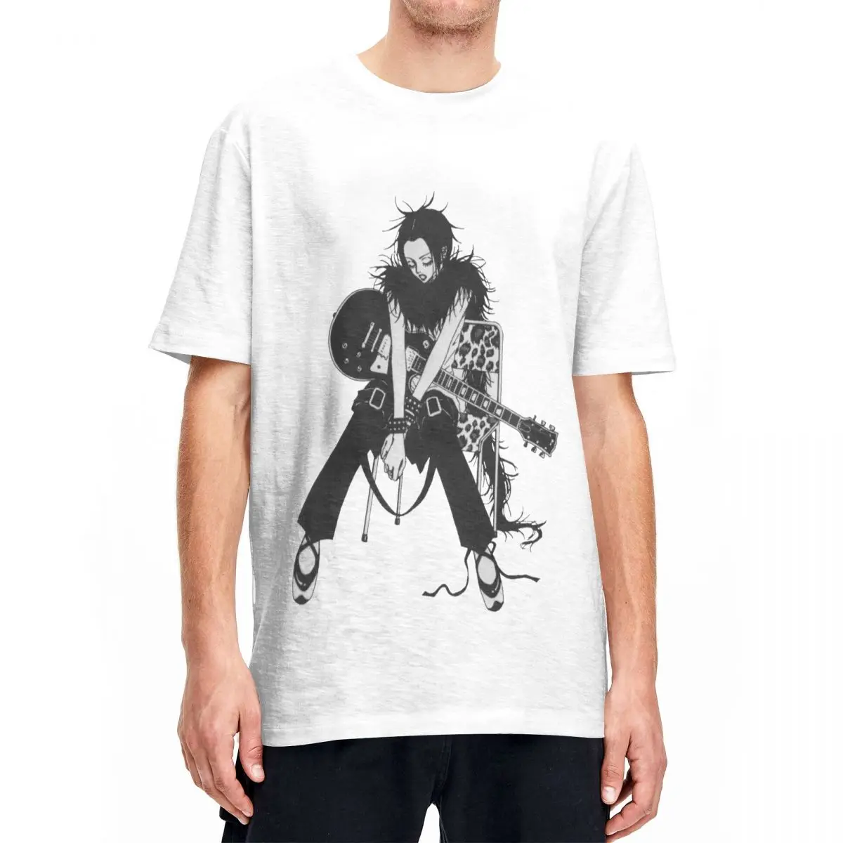 Винтажный чехол с круглым вырезом из хлопка коротким рукавом