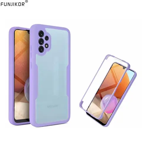 360 Полный чехол для Samsung Galaxy A13 A53 A03S A03 Core A33 A73 A52S 5G A32 A52 A72 M52 A10S A20 A51 A02 A21S A02S M02 A71