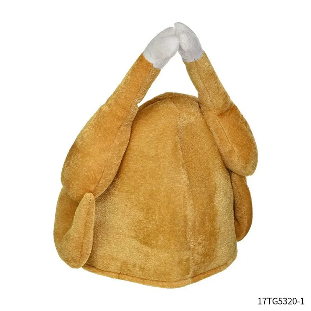 

Plush Roasted Turkey Hat Decor Hat Cooked Chicken Bird Secret For Thanksgiving Costume Dress Up Party