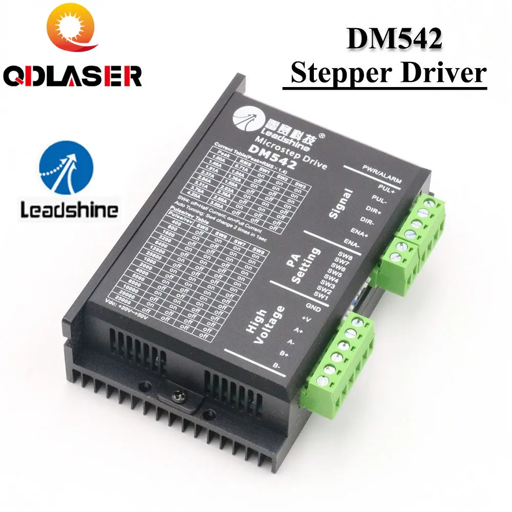

QDLASER Leadshine 2 Phase Stepper Driver DM542 for Analog Digital Stepping Motor Controls