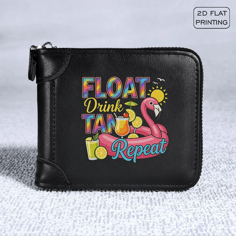 Фото ТАН ДЛЯ ПЛАВНОГО НАПИКА РЕПЕТ ДИЗАЙН FLAMINGO КОШЕЛЕК на молнии МУЖСКОЙ ПУ КОЖАНЫЙ МУЛЬТИФУНКЦИОНАЛЬНЫЙ КОМПАКТ ДЕНЬ ИСПОЛЬЗОВАНИЕ №1