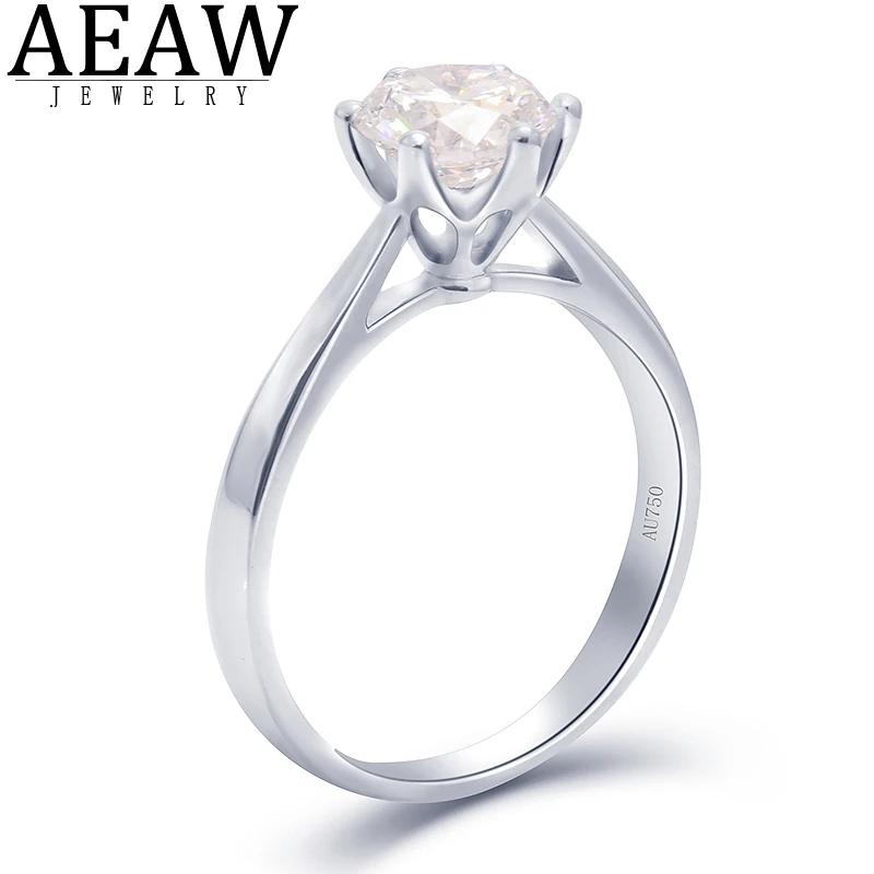 

Женское кольцо из 18-каратного белого золота с бриллиантами 1.023ct E Color VS1 CVD Lab