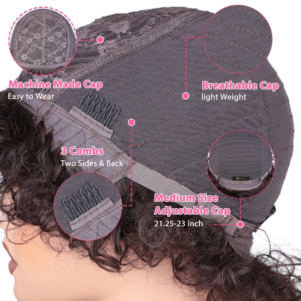 Парики из смешанных серых человеческих волос парики машинной работы для женщин
