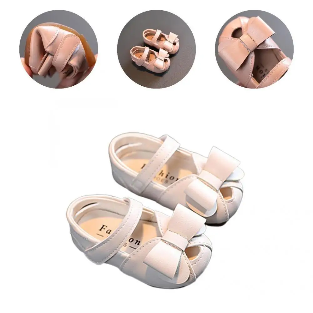 

Cartoon Design 1Pair Practical Little Girl Faux Leather Shoes Accessory Kids Shoes Anti-scratches for Children