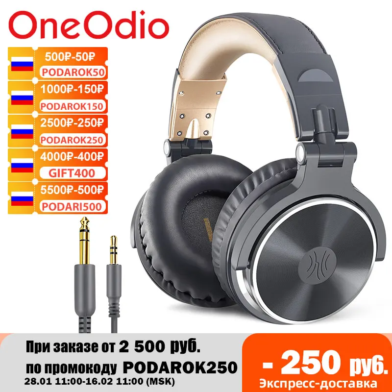 Oneodio Professional Wired Studio DJ Headphones With Microphone Over Ear HiFi Monitoring...